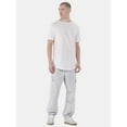 thumbnail image 3 of No Boundaries Men's & Big Men's Longline Curved Hem Elongated Tee Shirt, 2-Pack, Sizes XS-5XL, 3 of 7