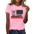 thumbnail image 6 of MAIHAN 250th Anniversary USA Shirt Patriotic American Flag Shirts for Women Men 1776-2026 Short Sleeve Tee Unisex(StyleA,Pink,M), 6 of 6