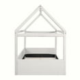 thumbnail image 6 of Euroco Upholstered Full Size Platform Bed, House Canopy Bed with LED Light Strip, Beige, 6 of 14