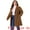 Dark Brown, variant on DARING DIVA Women's Plus Size Elegant Notched Lapel Trench Coat 3X Red