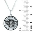 thumbnail image 2 of Ladies Brilliance Fine Jw Sterling Silver & Cz Bee Coin Pendant, 18", 2 of 3