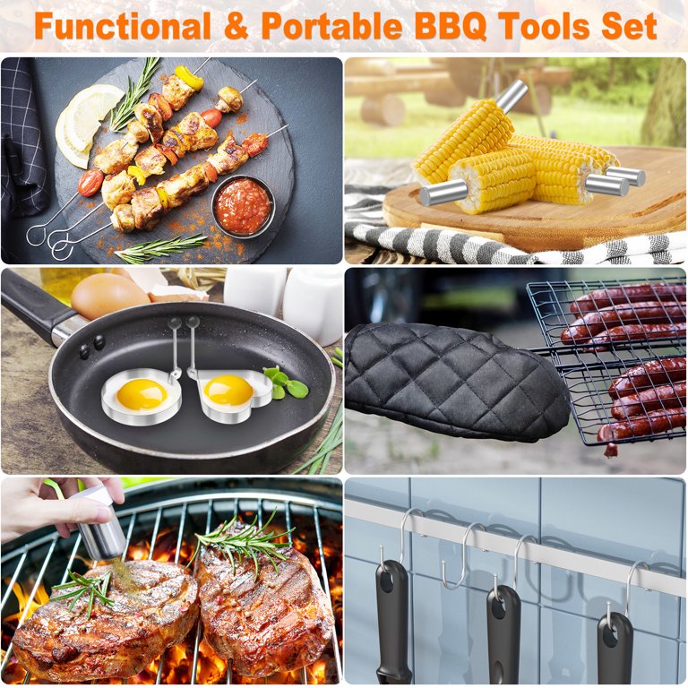 Griddle Accessories Grilling Accessories Sets, 39pcs Flat Top Grill Accessories Set Grill Tool for Blackstone and Camp Chef, Including Basting Cover, Meat Thermometer, Scraper - Walmart.com