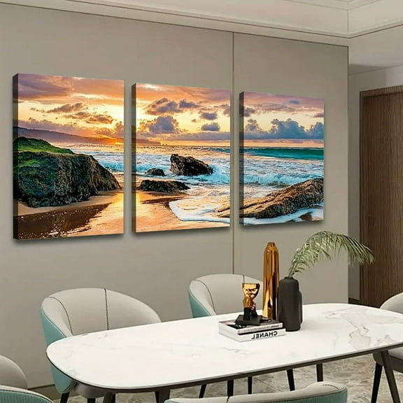 Shadudu Canvas Print on Canvas Wall Art 3-Piece Set 16x24 inches Unframed - Elegant Home and Office Decor 16x24x3pcs