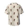 thumbnail image 5 of Uemuo Labrador Retriever Dog Pattern Cotton Linen Short Sleeve Shirts,Casual Lightweight Button Down Shirts,Vacation Beach Summer Tops-3X-Large, 5 of 7
