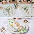 thumbnail image 2 of Cloth Napkins Set of 8 - 20x20 Inches, Happy Easter Bunny Washable Reusable Table Napkins, Spring Floral Burlap Sage Green Plaid Soft & Absortbent Dining Napkin for Party Wedding Hotel Restaurant, 2 of 8