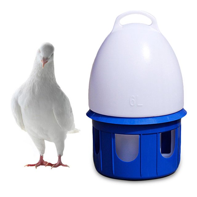 Portátil, Accesorios para Jaula para Beber, Recipiente para Agua, Botella de Agua, Dispensador Automático de Agua para Pájaros para Loros 6L D 19cm H 35CM Salvador bebedor de palomas