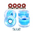 thumbnail image 1 of 4 piezas ruedas de Skateboard se iluminan con rodamientos Longboard Cruiser Azul claro, 1 of 8