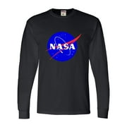 Adult Blue NASA Logo Long Sleeve T-Shirt