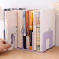 thumbnail image 7 of bestolf Modern Geometric Bookend Plastic Desktop Book Holder for Shelves Desk Multi-Purpose Organizer for Home Office School, 7 of 7