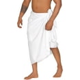 thumbnail image 3 of HAPPY BAY Men's Pareo Bath Trunk Swimwear Sarong Swim Beach Wrap One Size Snow White Summer Vacation Party, 3 of 5