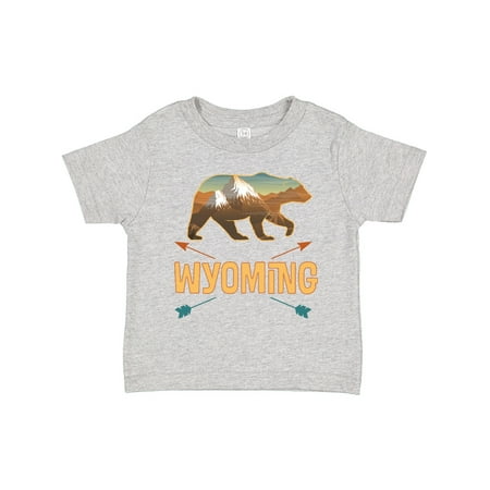 

Inktastic Wyoming Vacation Bear Silhouette Gift Toddler Boy or Toddler Girl T-Shirt