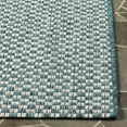 thumbnail image 3 of SAFAVIEH Courtyard Blair Geometric Indoor/Outdoor Area Rug, 5'3" x 5'3" Square, Turquoise/Light Grey, 3 of 7