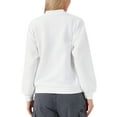 thumbnail image 3 of INSPIRE CHIC Casual Jacket for Women Crew Neck Solid Color Long Sleeve Spring Jackets XS White, 3 of 6