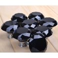 thumbnail image 3 of Magik 20Pcs Crystal Glass Cabinet Knob Diamond Shape 30mm Drawer Cupboard Handle Pull (Black), 3 of 6
