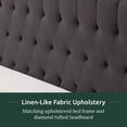 thumbnail image 4 of Rest Haven Jasper Upholstered Platform Bed with Drawers, Full, Black, 4 of 7