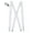 White, variant on Mens Elastic No Slip "Pin Clip" X Back Suspenders With Leather Trim- White (Regular 46" Long)