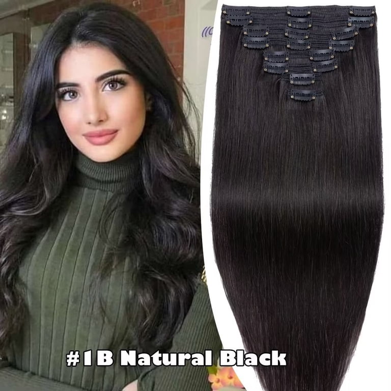 Benehair THICK Double Weft Human Hair Extensions Clip In  display picture 1