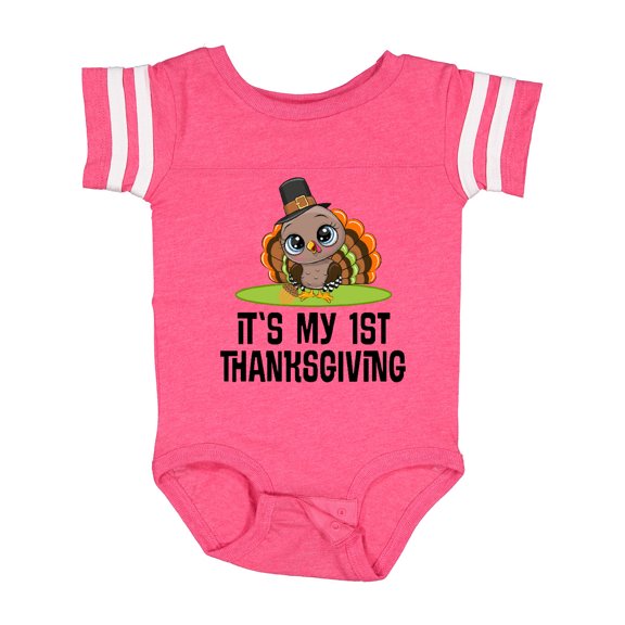 Inktastic First Thanksgiving Pilgrim Turkey Boys or Girls Baby Bodysuit