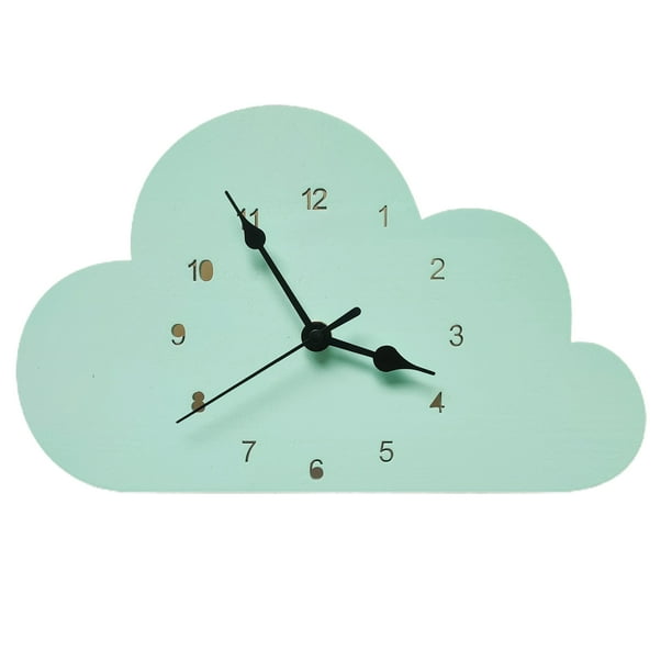 Hanging Clock Delicate Removable Cloud Shaped Cartoon Kids Room Wooden Wall For Daily Use Com Hanging Clock Delicate Removable Cloud, Threshold Kitchen Island Cartoon