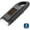 thumbnail image 3 of 2-Pack Hand Crank Solar Powered Flashlight, Emergency Rechargeable LED Flashlight, Survival Flashlight, Quick Snap Carbiner Dynamo Flashlight Torch for Outdoor Sports,, 3 of 17