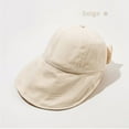 thumbnail image 3 of Women's Floppy Hats Bow Soft Foldable Large Sun Brim-Beige, 3 of 7