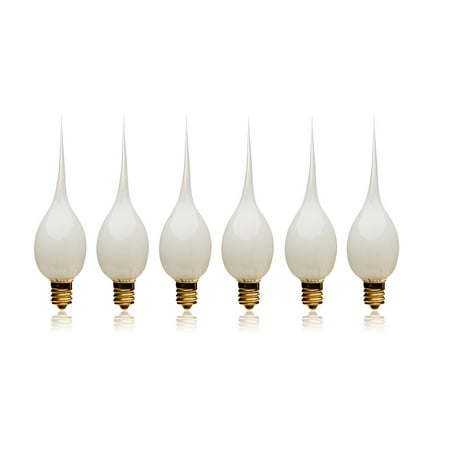

Silicone Light Bulbs Candle Light Bulbs Silicone Dipped 7 Watts Pack of 6 Window Candle Bulbs E12/C7