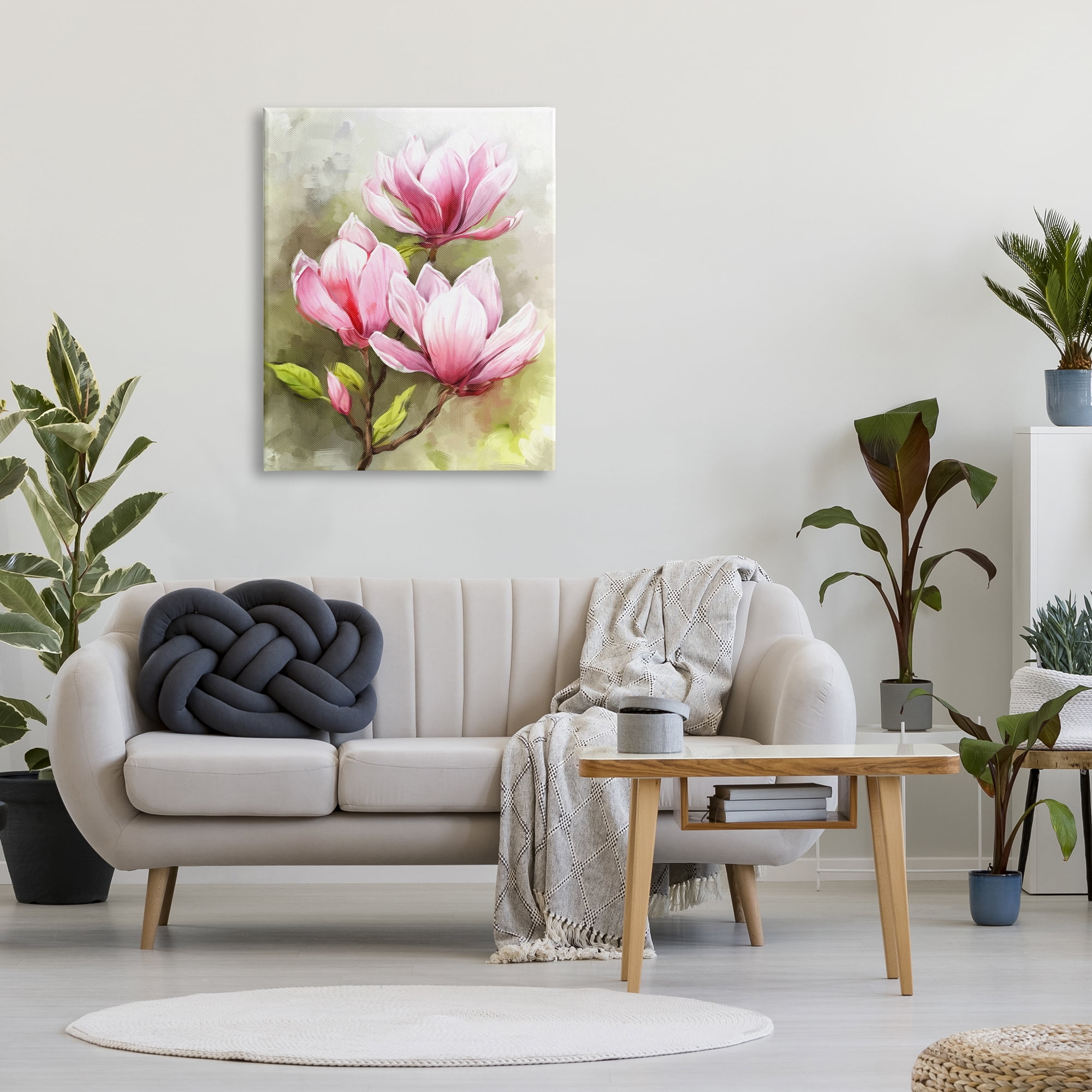 Stupell Industries Blooming Pink Lilies Botanical & Floral Painting Gallery Wrapped Canvas Print Wall Art, 30 x 40