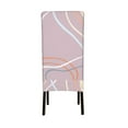 thumbnail image 3 of ZICANCN Pink Line Art Chair Protectors Seat Covers , Dining Chair Slipcovers for Dining Room Hotel Kitchen Simple Geometric Patterns, 3 of 8