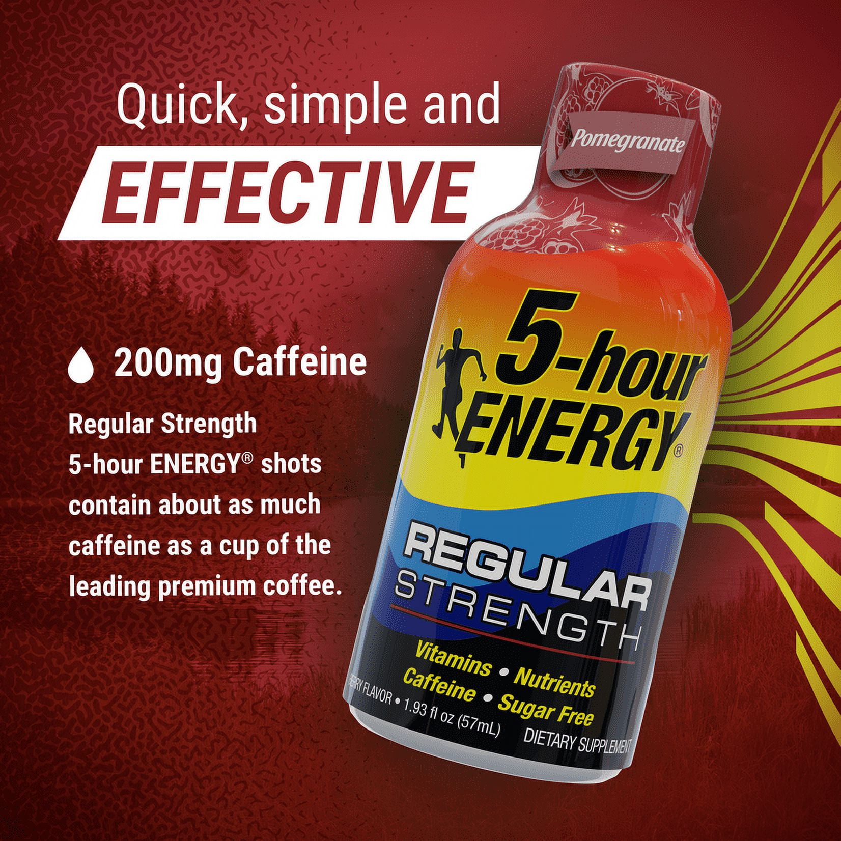 5-hour ENERGY® Shot, Regular Strength, Pomegranate, 1.93 oz