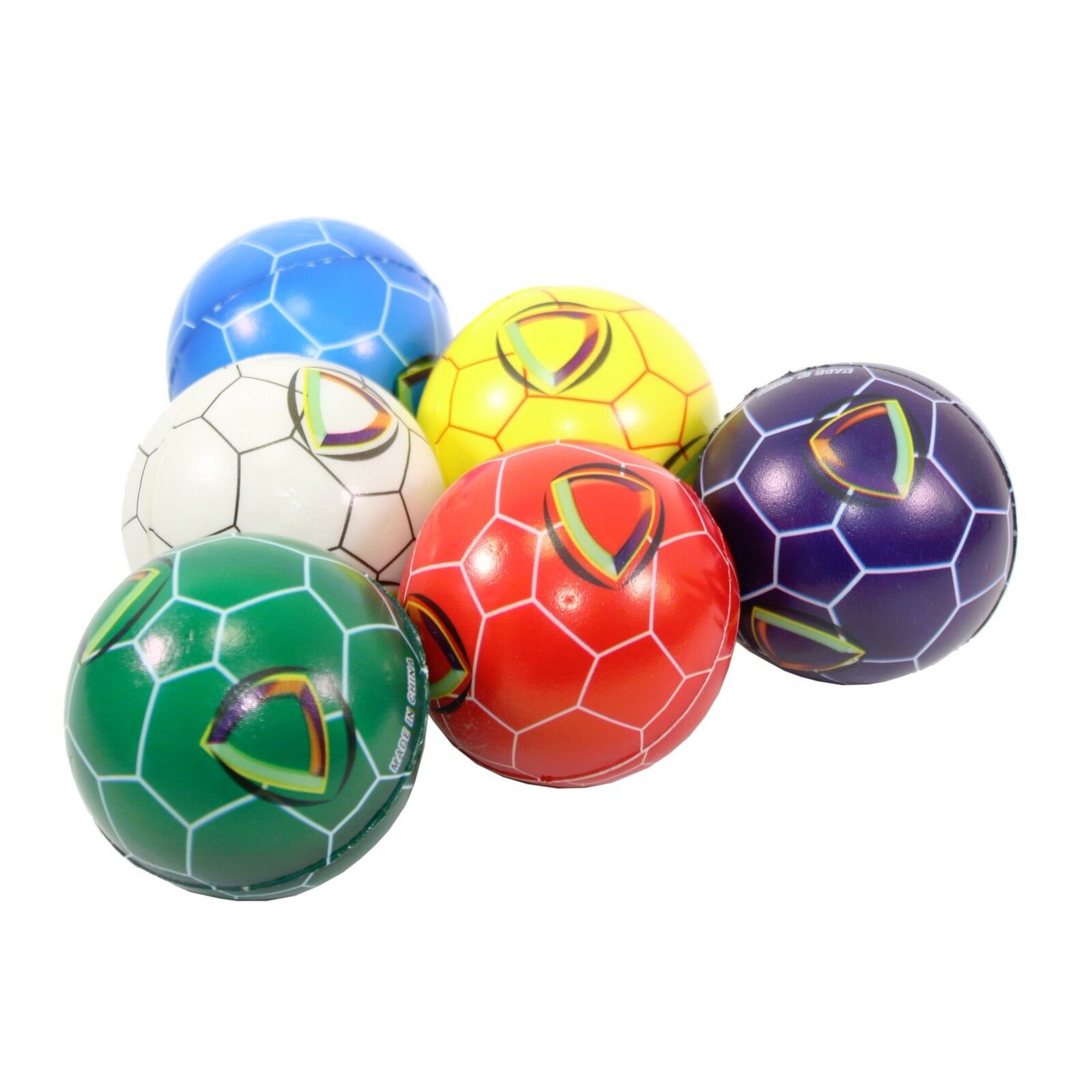 6 Soccer Football Hand Finger Exercise Stress Relief Therapy Squeeze Balls LS01587