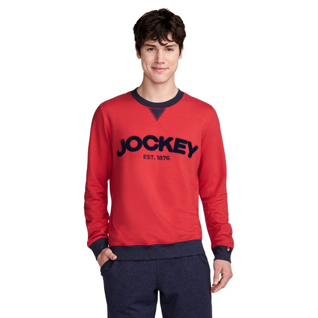 Jockey Men's Lightweight Cotton Blend Fleece Crew Sweatshirt