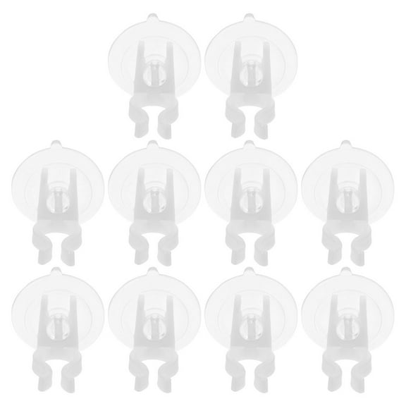WORGEOUS 10pcs Transparent Suction Cup Candle Clips For Window Candles Candle Fixture Candle Wall Hooks Suction Hooks For Candles