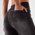thumbnail image 6 of Kaemgyyd Flare Jeans for Women V Crossover High Waisted Bell Bottom Denim Pants Trendy Yoga Stretchy Bootcut Leggings with Pockets, 6 of 7