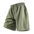 thumbnail image 4 of Men's Casual Sports Shorts with Elastic Waistband Zipper Pocket, Athletic Shorts, Quick Dry, Lightweight, Stretchy, Gym Workout, Running, Hiking, Daily Wear, Summer | AESTIVO,Army Green L, 4 of 8