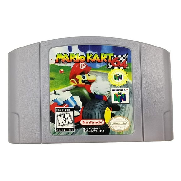 Fits Nintendo N64 Mario Kart 64 Video Game Cartridge Console Card US Version