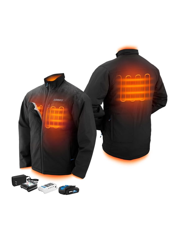 20-Volt Heated Jacket Kit, Black, Male Medium, (1) 1.5Ah Lithium-Ion Battery