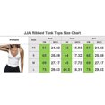 thumbnail image 4 of Womens Tank Tops Summer Racerback Workout Tops Gym Yoga V Neck Ribbed Basic Tops Crop Going Out Top (L) black, 4 of 4