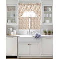 thumbnail image 4 of Orange Flowers Kitchen Curtains Sets 36 Inch Length with Valance, Vintage Chic Farmhouse Plants Floral Swag Valances and Tiers Curtain Set Drapes Swag Curtains for Living Room, Bathroom, Bedroom, 4 of 6
