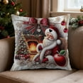 thumbnail image 2 of Xuniizn Christmas Pillow Covers 18x18 inch Xmas Decorations Soft Plush Faux Fur Wool Christmas Throw Pillow Cases Winter Holiday Decor for Sofa Living Room, 2 of 7