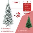 thumbnail image 4 of Patiojoy 6FT Slim Pencil Tree Hinged Artificial Christmas Tree W/471 Branches Tips, 4 of 9