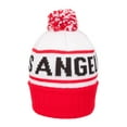 thumbnail image 1 of City Caps Bonnets Tricotés avec Pompons - Los Angeles - Blanc/rouge, 1 of 1