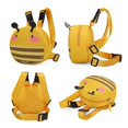 thumbnail image 2 of Mochila para Cachorros con Estampado y Correa, Bolsa Multifuncional para golosinas para Mascotas, Accesorio para Mascotas para Perros y Gatos (Color: Abeja, Tamaño : Pecho 25-41cm), 2 of 5