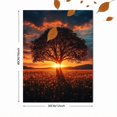 thumbnail image 3 of Qisvanset Framed Canvas Wall Art, 12x16 Inch Sunset Old Tree Panoramic Nature Home Decor, 3 of 5