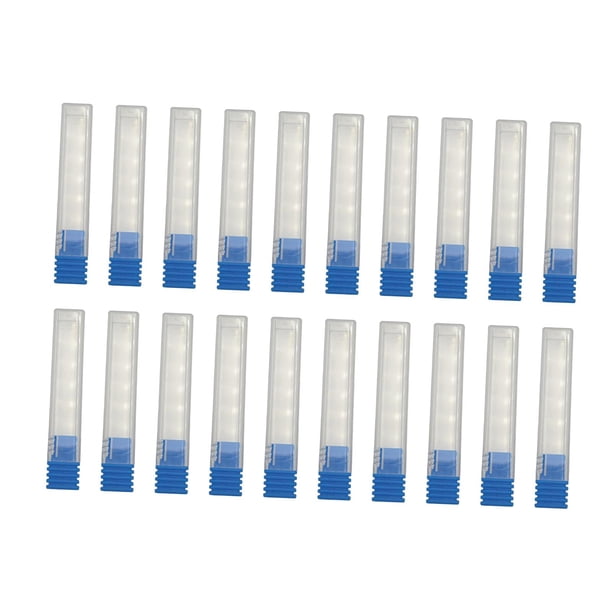 Estuche de 20 brocas para uñas, portátil, a prueba de polvo, para uso doméstico en salón de manicura. Azul