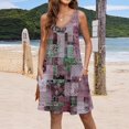 thumbnail image 6 of JULMCOMO Casual Summer Dresses for Women Sundresses Sleeveless Beach Beach Cover Ups Plus Size Loose Tank Tshirt Dress Hot Pink 2XL, 6 of 6
