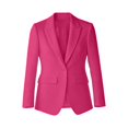 thumbnail image 3 of ZHOGXU Lightweight Plus Size Coat For Women Solid Color Notched Modern Suit Jacket Stylish,Vacation,Hot Pink,XL, 3 of 3