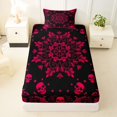thumbnail image 3 of Homewish Boho Skull Twin Sheets,Hipple Mandala Bedding,Happy Halloween Bed Set,3pcs,1 Fitted Sheet and 1 Pillowcase, 3 of 6