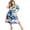 Blue, variant on Flying Tomato Women's Off Shoulder Tropical A-Line Midi Tea Dress (Small, Blue)