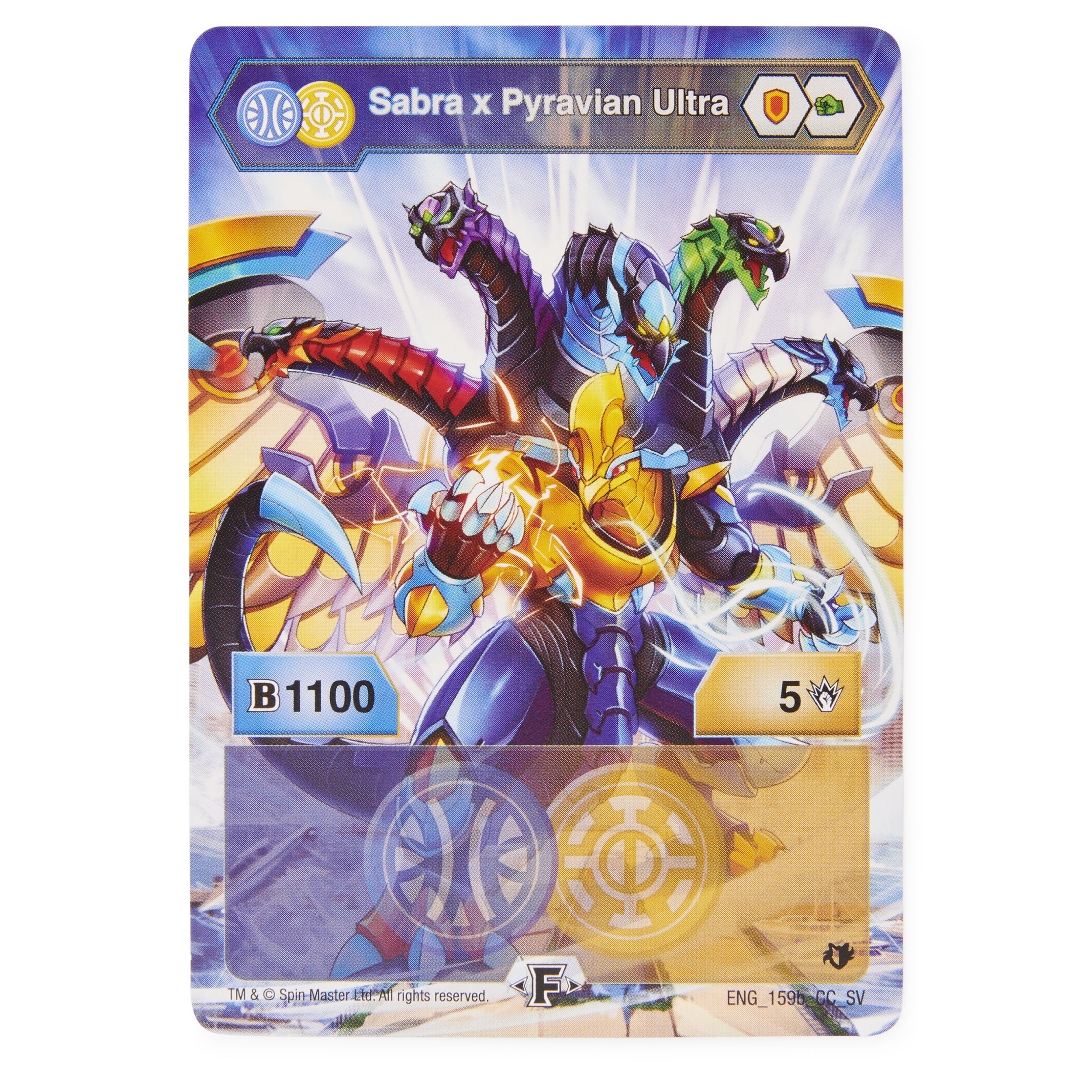 Bakugan Ultra, Fused Sabra x Pyravian with Transforming Baku-Gear, Armored Alliance 3-inch Tall Collectible Action Figure