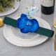 thumbnail image 3 of 6PCS Handmade Orchid Flower Napkin Rings Blue Flower Holders Handcraft Serviette Buckles Rings for W, 3 of 5